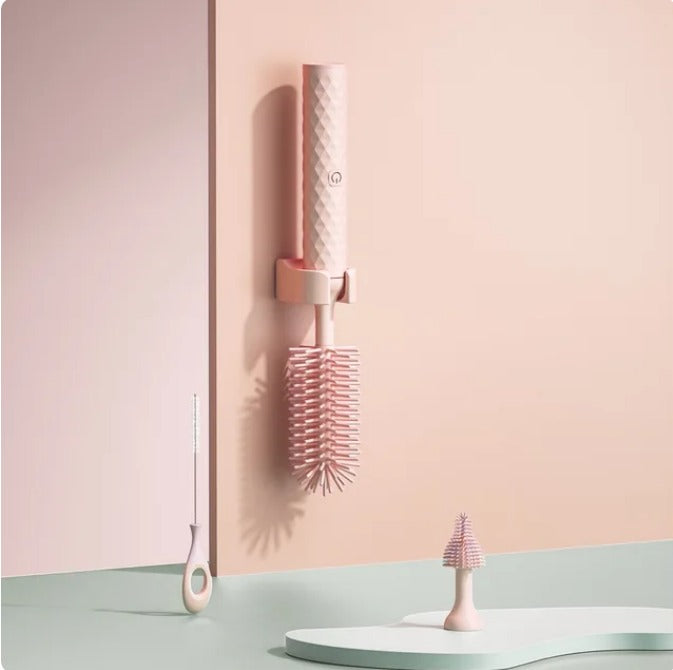 Brosse Électrique en Silicone : Ensemble 3 Pièces pour le Nettoyage des Biberons