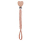 Attache tetine tissu tissage en bois