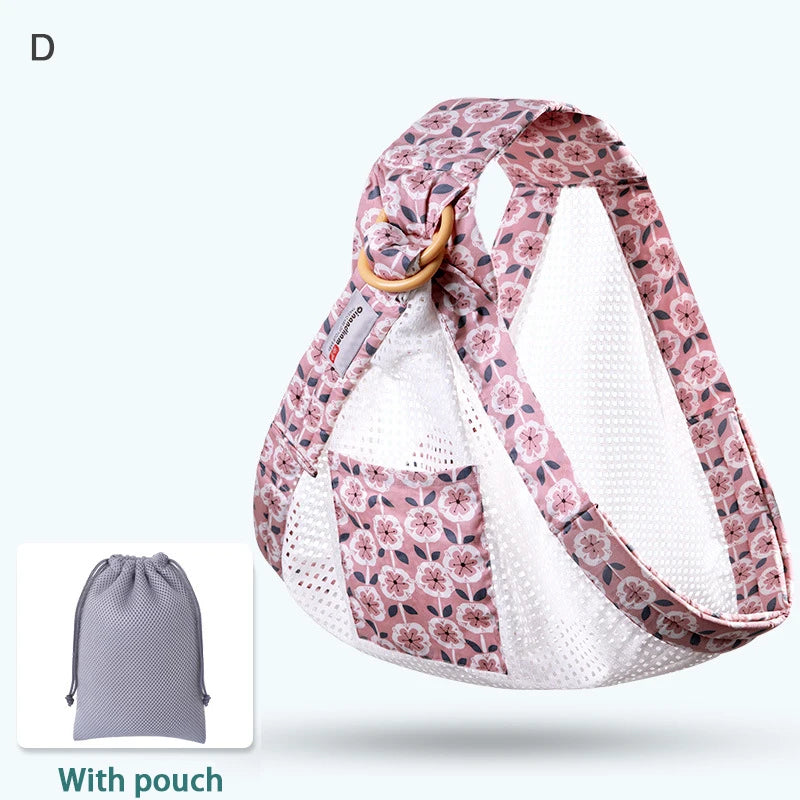 Porte-Bébé Wrap Nouveau-Né 2 En 1 : Couverture d'Allaitement et Porte-Bébé