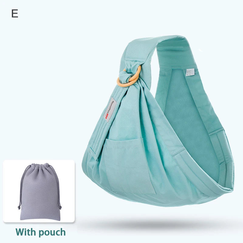 Porte-Bébé Wrap Nouveau-Né 2 En 1 : Couverture d'Allaitement et Porte-Bébé