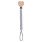 Attache tetine tissu tissage en bois