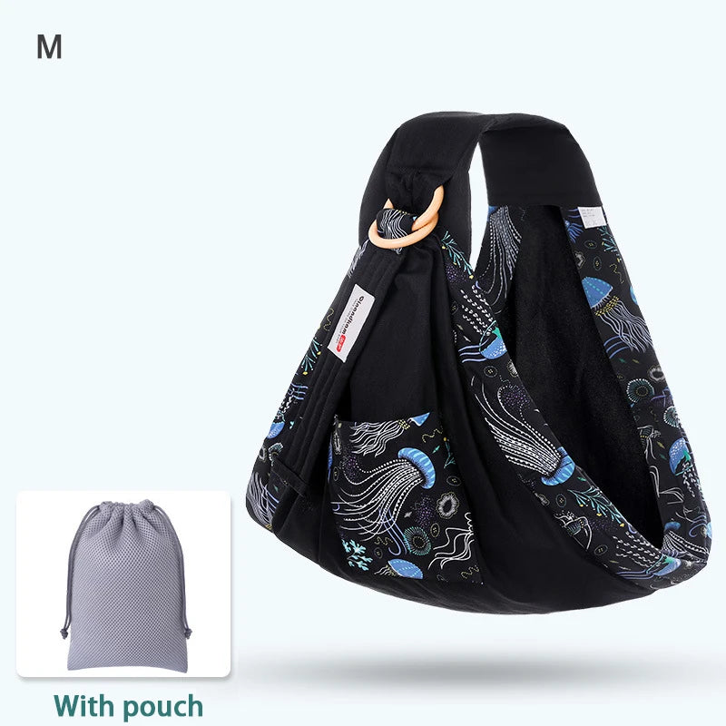 Porte-Bébé Wrap Nouveau-Né 2 En 1 : Couverture d'Allaitement et Porte-Bébé