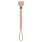 Attache tetine tissu tissage en bois