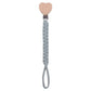 Attache tetine tissu tissage en bois